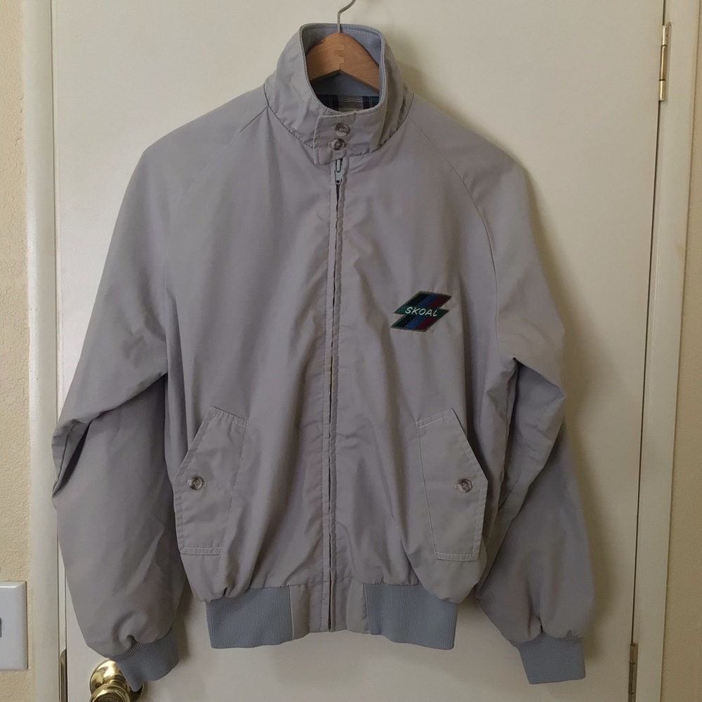 Vintage K-Brand Skoal Gray Plaid Winston Harrington Jacket Mens M\L Racing